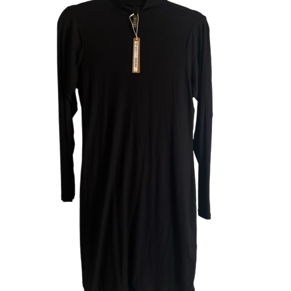 SKIMS NWT Soft Lounge Mock Neck LS Minidress Onyx Size 2X